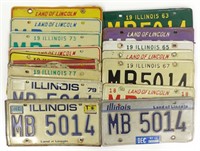 Vintage Illinois License Plates (1960's-1980's)