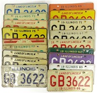 Vintage Illinois License Plates (1960's-1970's)