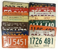 Vintage Illinois License Plates (1950's-1970's)