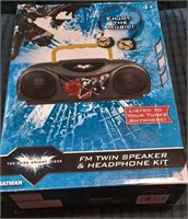 New Batman FM Twin Speaker & Headphone Set