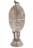 PAVEL OVCHINNIKOV Imperial Russian Silver Egg