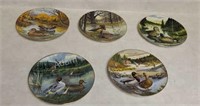 5 Knowles duck collector plates by Bart Jerner -