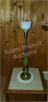 Two vintage metal decorative 36 in table lamps