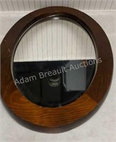 21 in dark solid Pine oval wall mirror