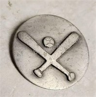 Pewter by Hart 2 inch baseball medallion
