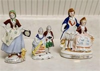 3 Colonial porcelain figurines, made in occupied