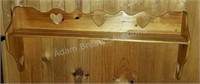 Custom built Pine heart 32 inch wall shelf