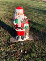 Lighted Santa and Reindeer