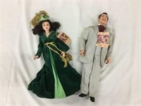 Rhett Butler and Scarlet O’Hara dolls from Gone