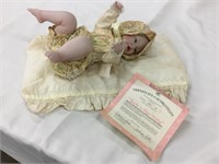 Rock-a-bye baby with certificate of authenticity
