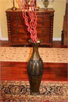 VASE WITH RED STICKS-TALL