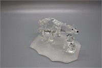 SWAROVSKI FIGURINES-2 POLAR BEARS  2 INCHES TALL