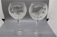 2 WATERFORD BALLOON GLASSES-LARGE