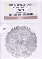 2015 W NGC MS70 SILVER EAGLE
