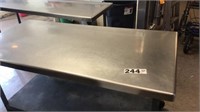 Stainless top table on wheels