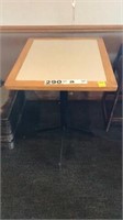 2 PERSON DINING TABLE METAL PEDESTAL