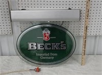Becks light up sign