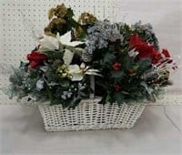 Basket full of holiday floral