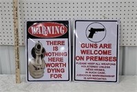 2 gun signs