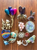 Animal, Insect, Bird, & Other Brooches