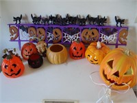 Pumpkin & Black Cat Decorations
