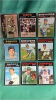 High Grade 1971 Topps Baseball cards 9ct Sheet