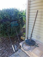 2 Bird Feeders, umbrella stand, outdoor ext. cord