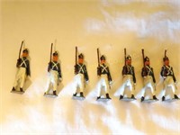 Antique Made in England 7 metal toy soldiers