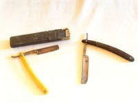 Vintage Straight Edge Razors marked Sunbury Pa. &