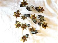 12 Vintage German Metal Candle Clips