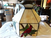 Ceiling mount Stained Glass hanging lamp 12"W x