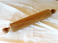 Antique wood rolling pin 16"L