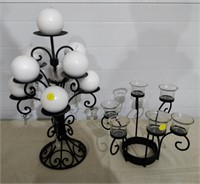 2 candle holders tallest 19"