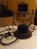 Antique Railroad Lantern CVRR Electrified (cord