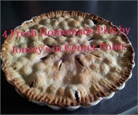 4 Homemade Pies by Jonsey’s in Center Point