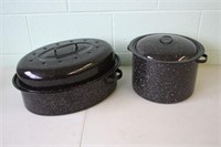 Graniteware  Roasting Pan & Soup Pot