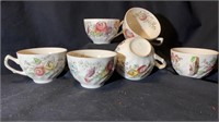 Antique Made in England Floral China Tea Cups