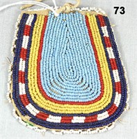 CROW BEADED POUCH