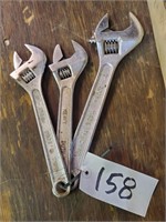 Lot of (3) Crescent Wrenches