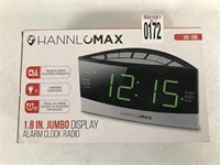 HANNLOMAX 1.8" JUMBO DISPLAY ALARM CLOCK RADIO