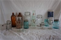 Mixed Lot of Mason Jars/Bottles