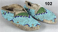 SIOUX CHILDS BEADED MOCCASINS