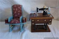 Rocking Chair Sewing Caddy & Music Box
