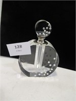 Glass Perfume Bottle with Diamond Like Studs