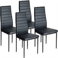 EBS Furniture 4 Piece Chair Set Black