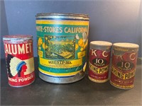 Vintage lot of tins