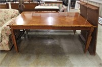 Banded Inlay Dining Room Table W/ Large Leafs