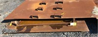 Large steel dumpster cover, this lot is the second