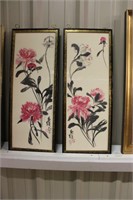 Chinese Water Colors With Block Print Signature