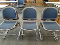 12-Steelcase stackable chairs